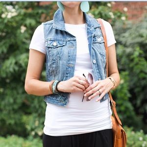 Old Navy Cropped Denim Vest